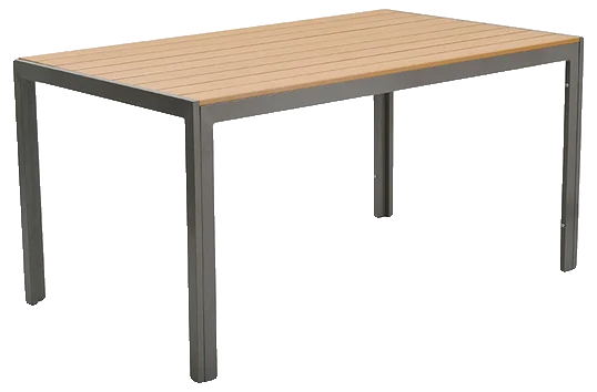Peça outdoor Mesa de Alumínio e Madeira Ripada - Atelier Birman