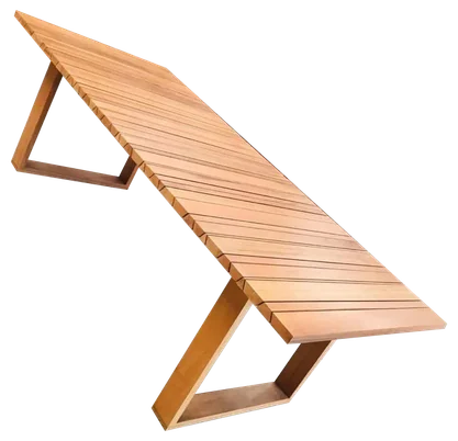 Peça outdoor Mesa de Madeira Ripada - Atelier Birman