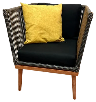 Peça outdoor Poltrona Base Madeira Pé Redondo - Atelier Birman